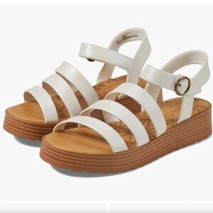 NIB Blowfish Malibu Girl's Size 2 Jaylen-K Sandals Kids White Heel Ankle Strap